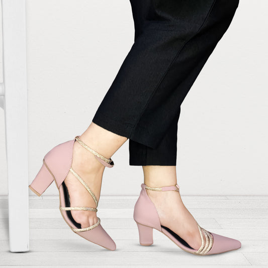 AYRA HEEL SANDLE - BABY PINK