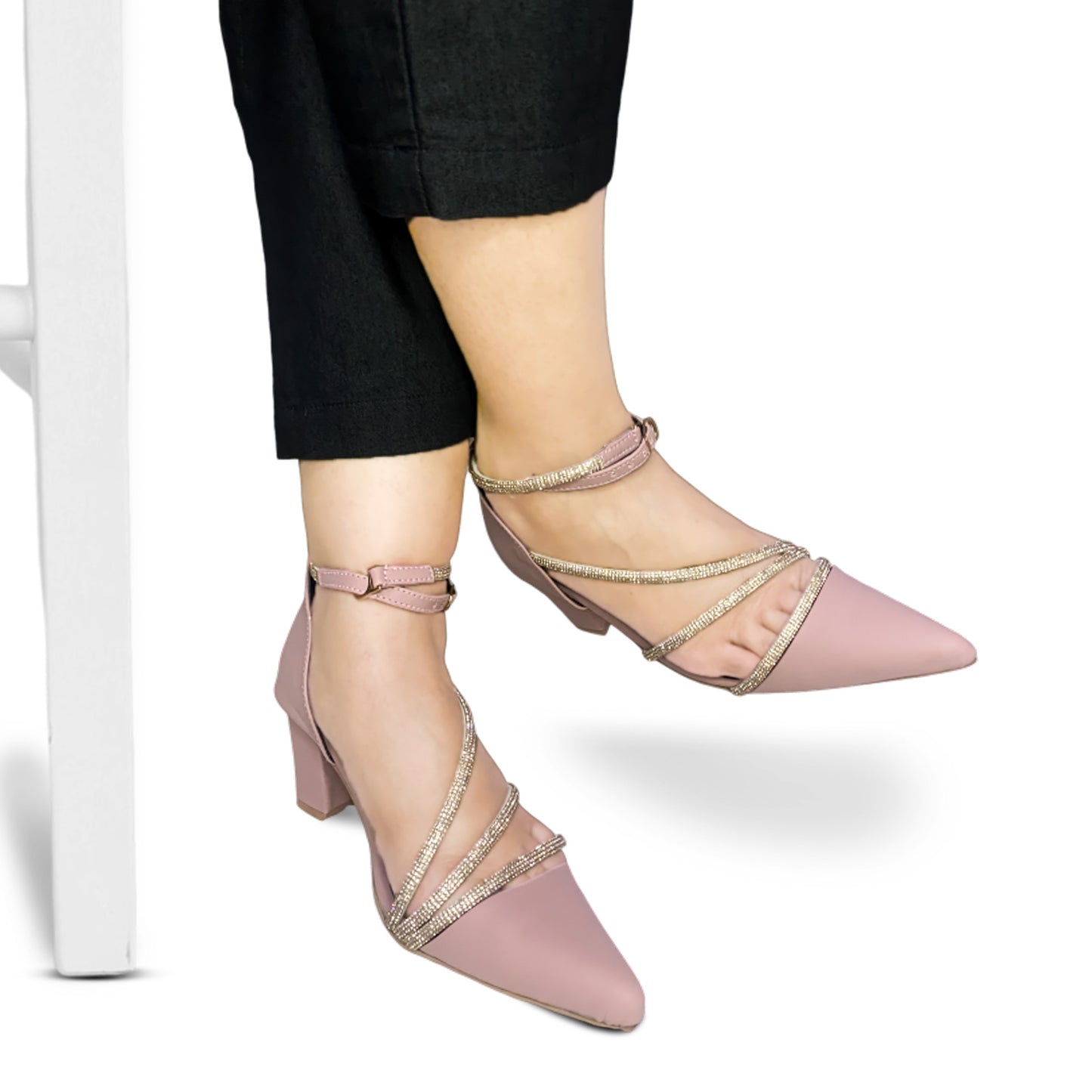 AYRA HEEL SANDLE - BABY PINK