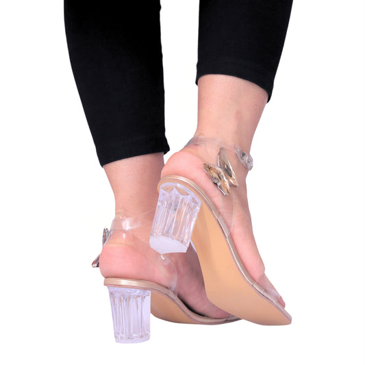 ASLA BLOCK HEEL - GOLD