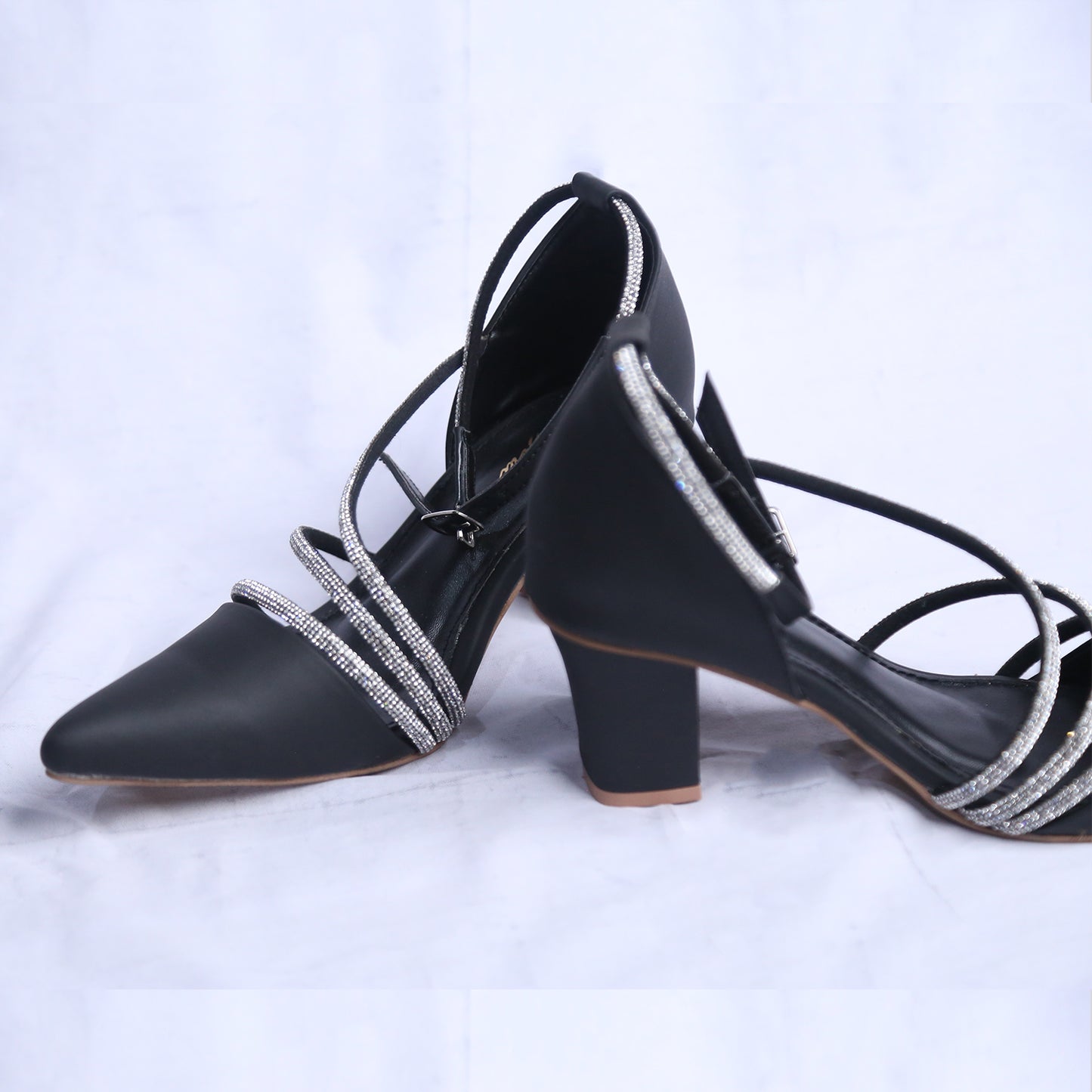 AYRA HEEL SANDLE - BLACK