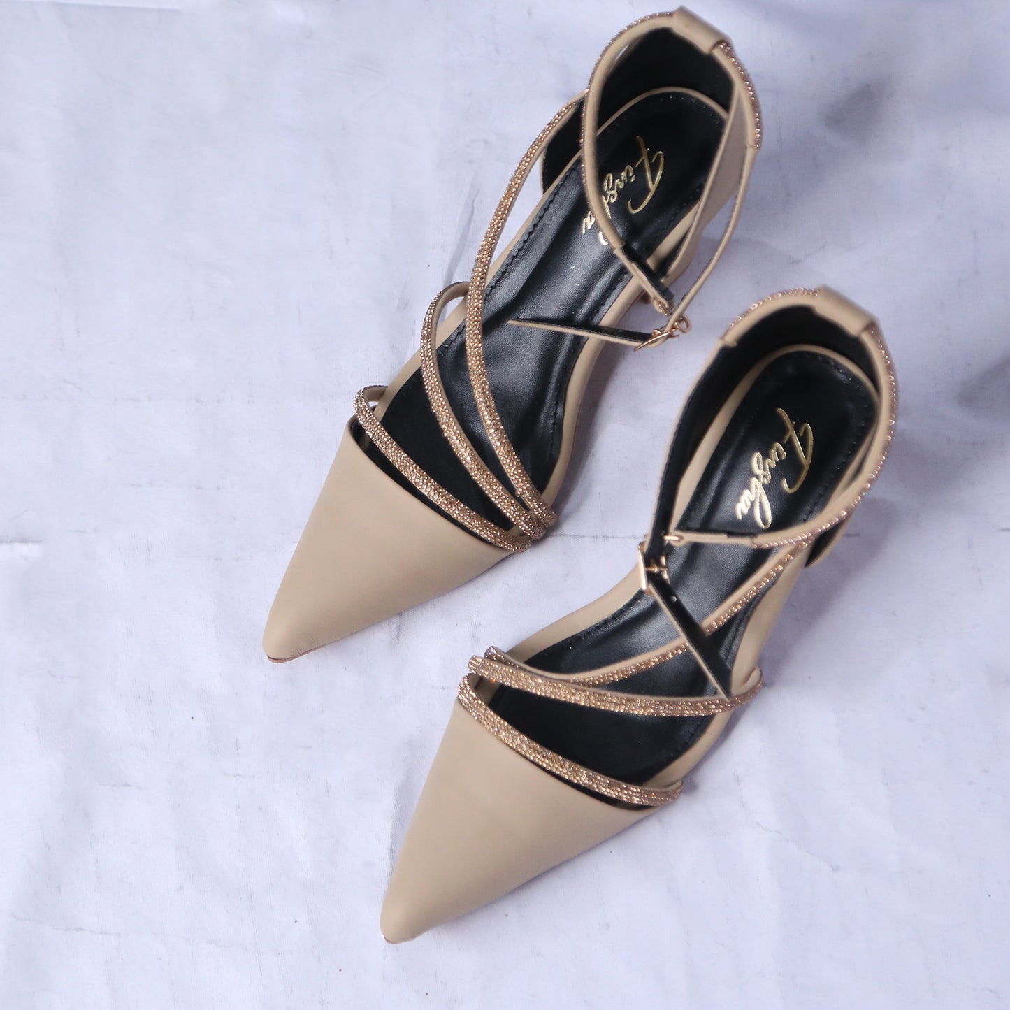 AYRA HEEL SANDLE - BEIGE