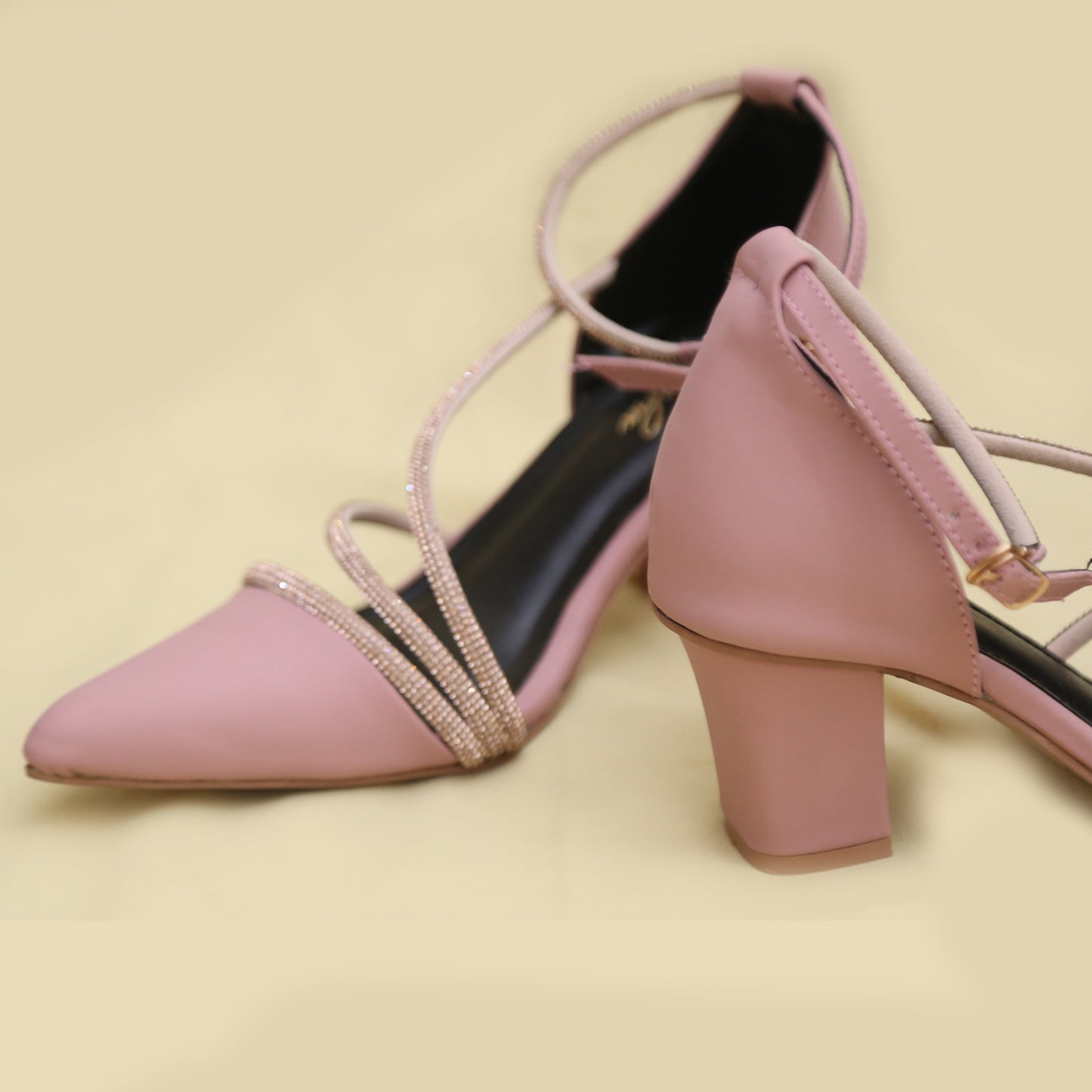 AYRA HEEL SANDLE - BABY PINK