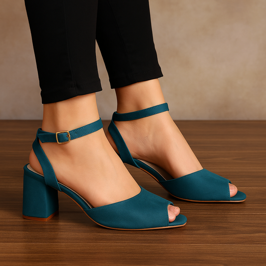 AZURA BLOCK HEEL - GREEN