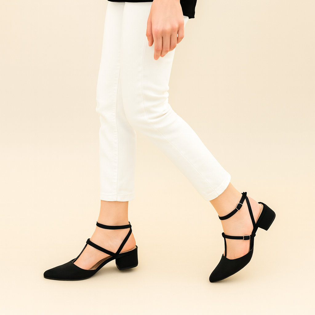 CLASO HEEL SANDAL - BLACK