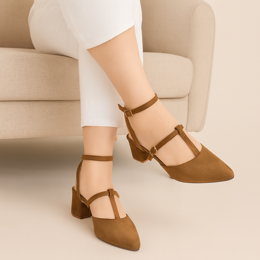 CLASO HEEL SANDAL - BROWN
