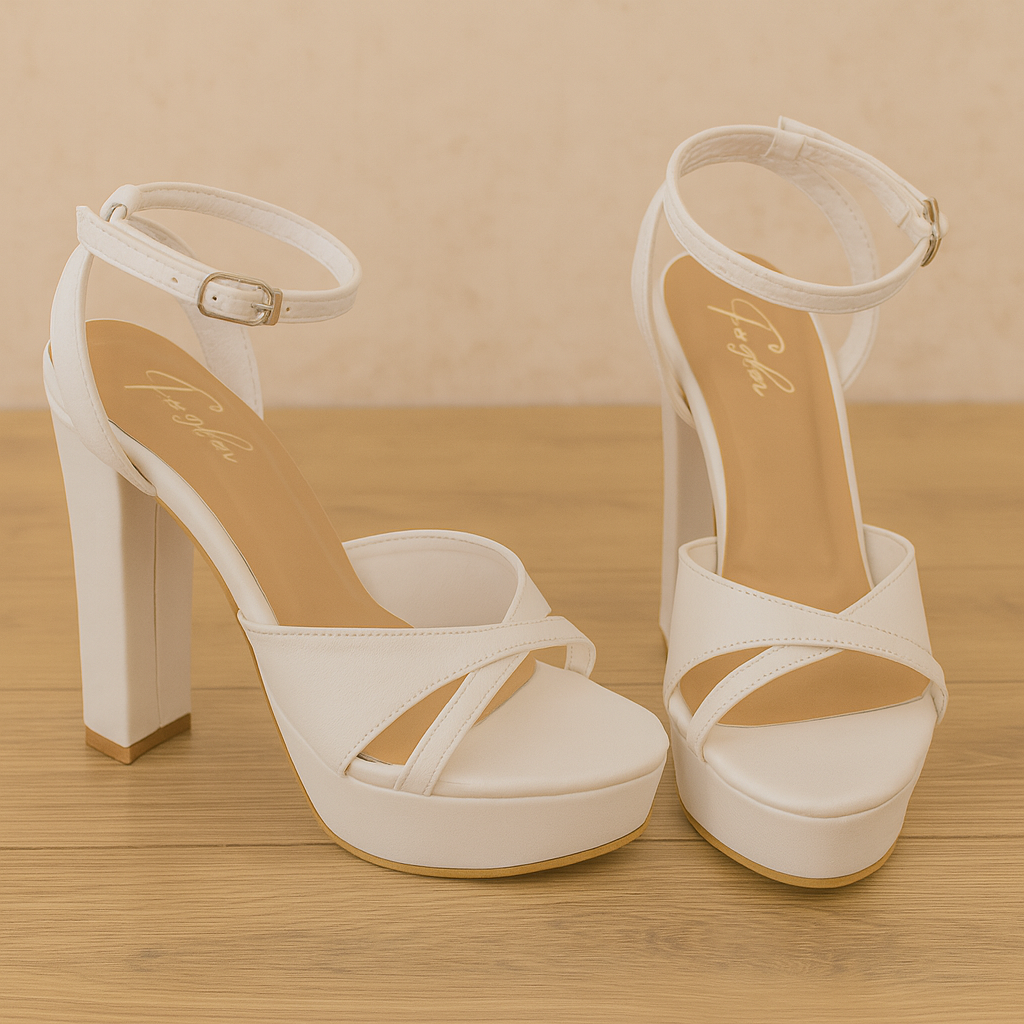 CANDY 5 INCH PLATFORM HEEL - WHITE