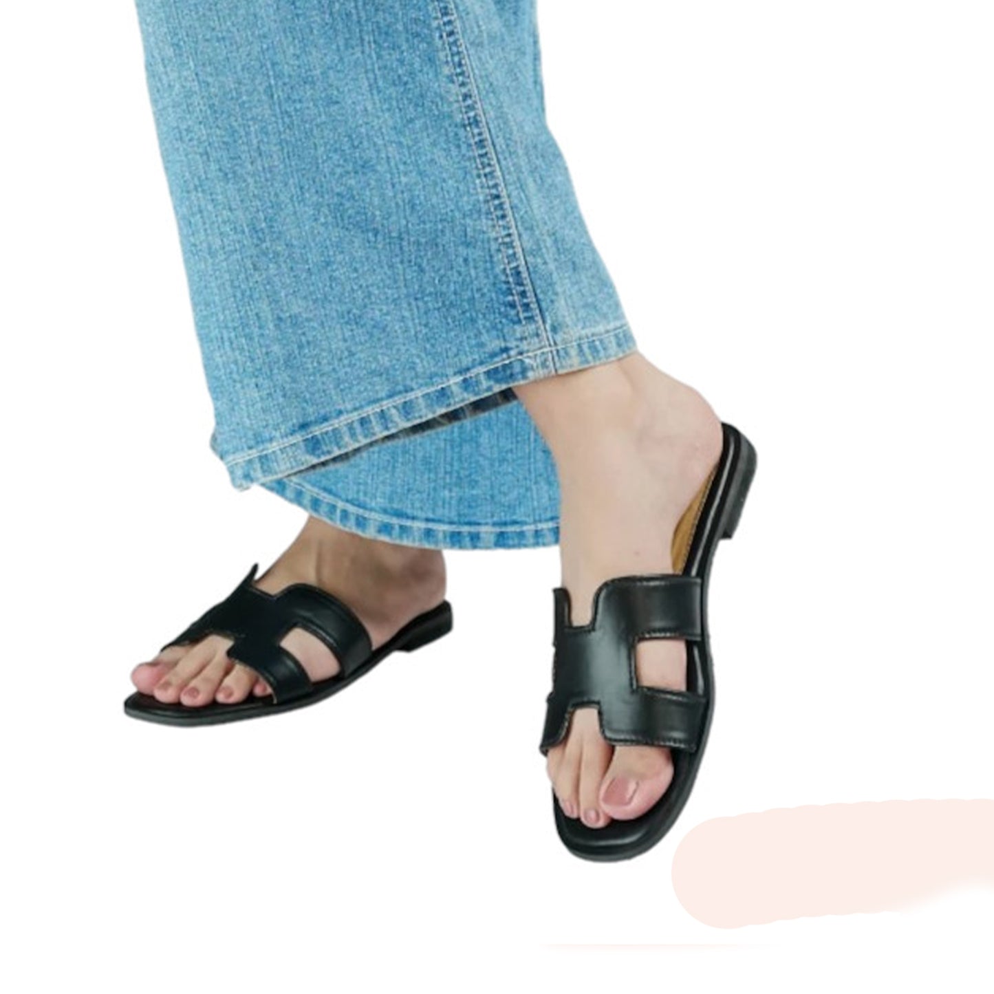 HELLEN FLAT SLIPPER - BLACK