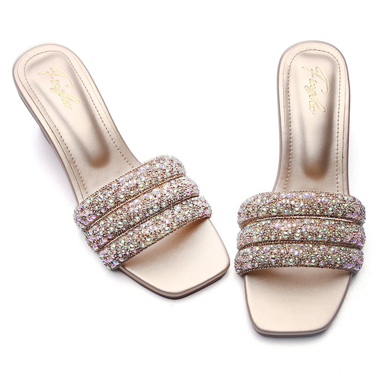 LINA BLOCK HEEL - GOLDEN