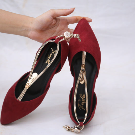 ZIPPER MULE - MAROON