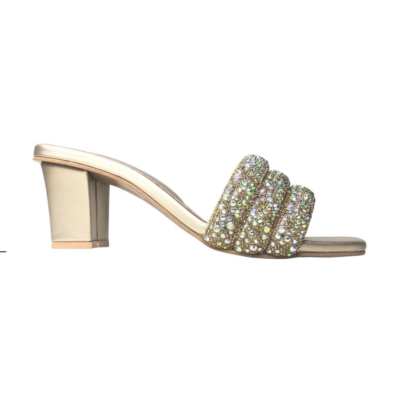 LINA BLOCK HEEL - GOLDEN