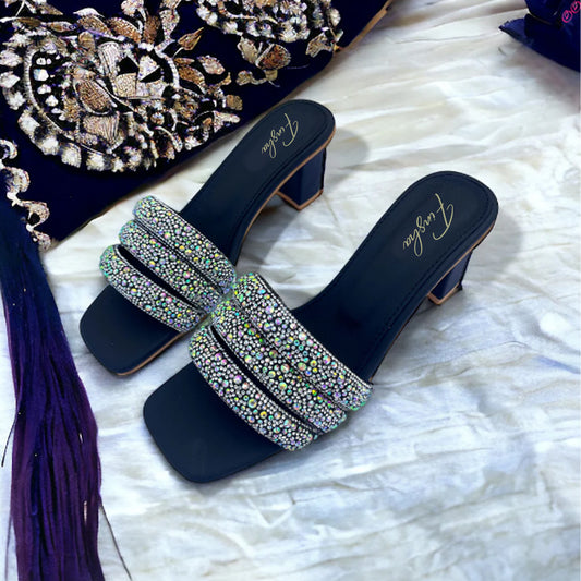 LINA BLOCK HEEL - BLACK