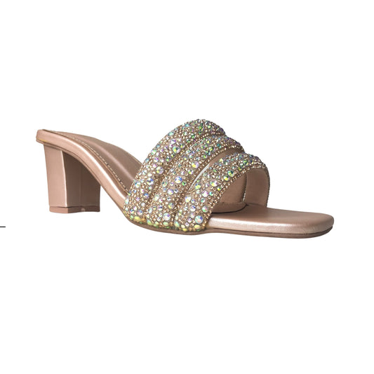 LINA BLOCK HEEL - ROSE GOLD