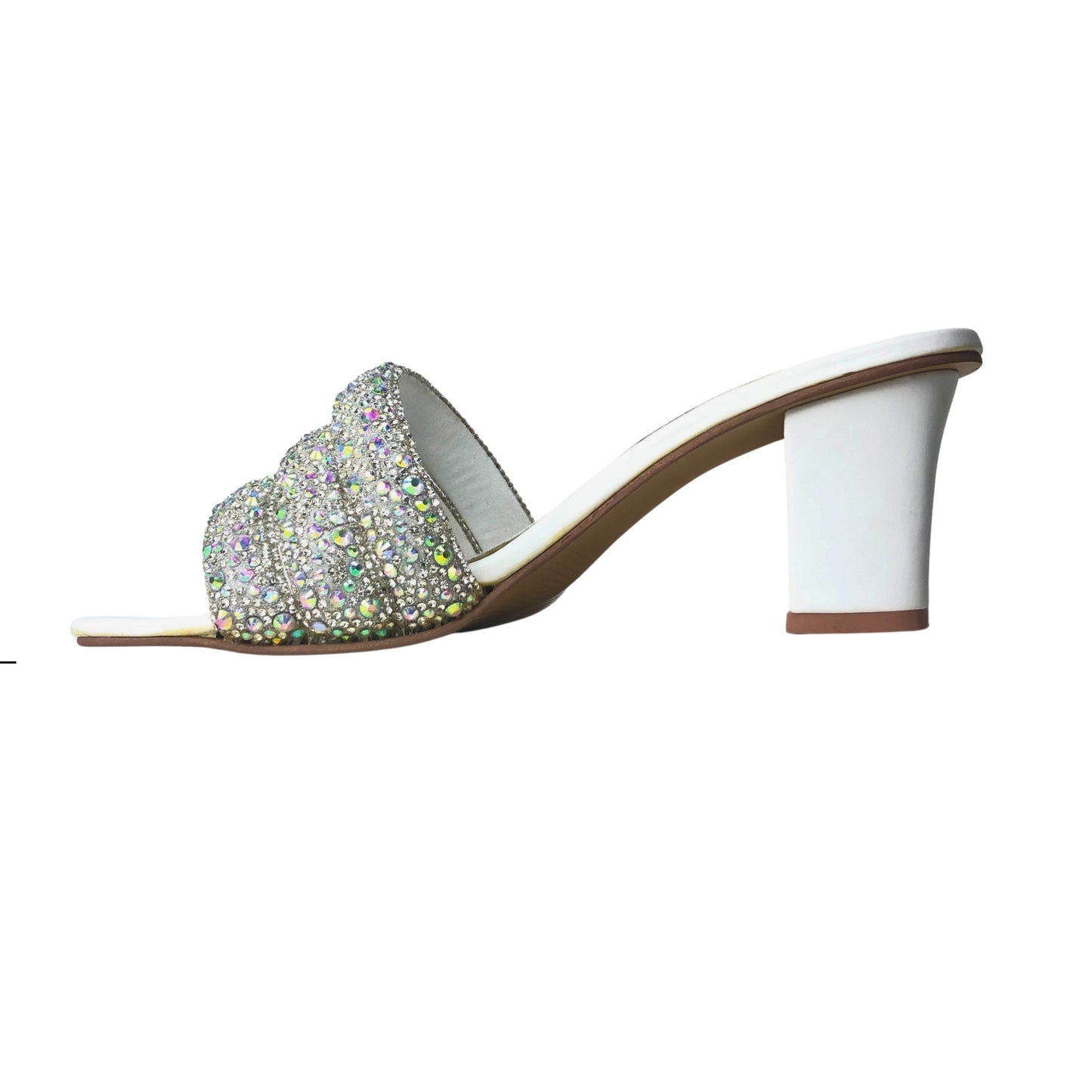 LINA BLOCK HEEL - WHITE