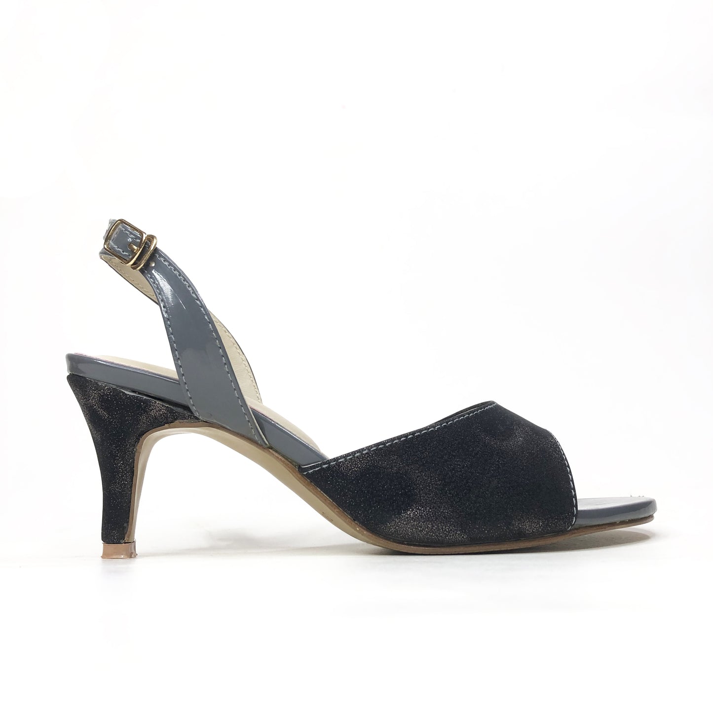 NAIMO HEEL - BLACK AND GREY