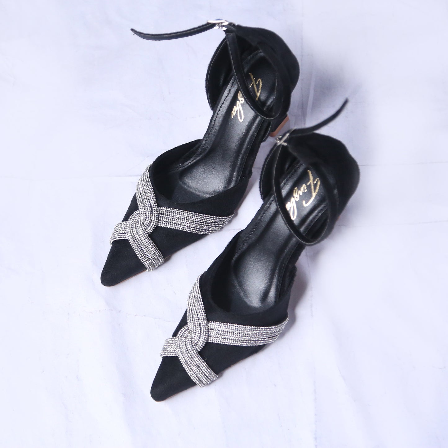 PRINCESS HEEL SANDAL - BLACK