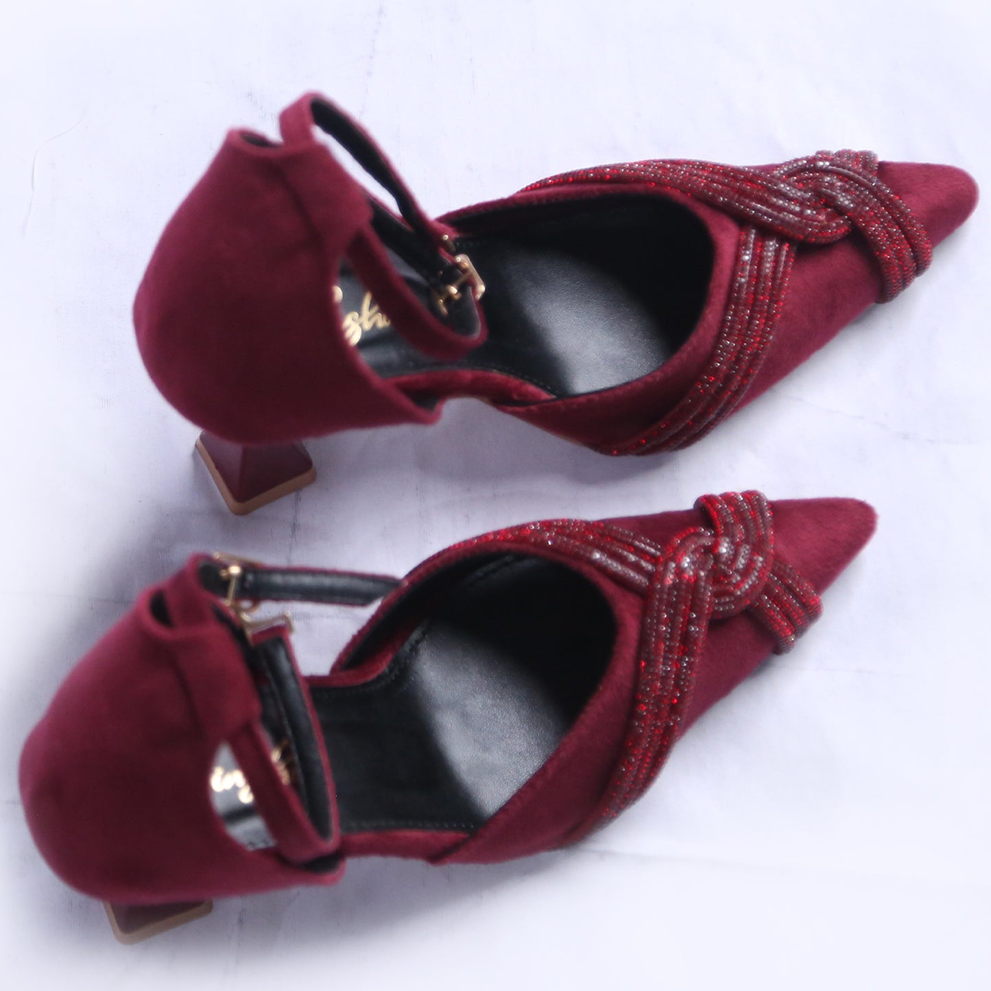 PRINCESS HEEL SANDAL - MAROON