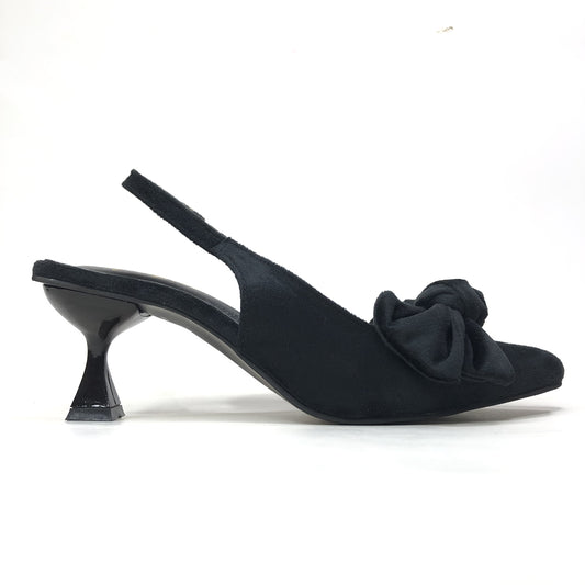TIE KNOT HEEL - BLACK