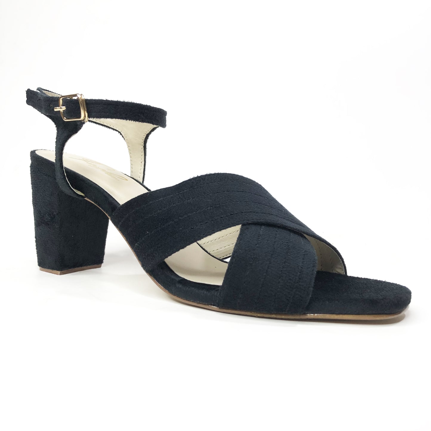 WOODEN BLOCK HEEL - BLACK