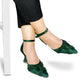 PRINCESS HEEL SANDAL - BOTTLE GREEN