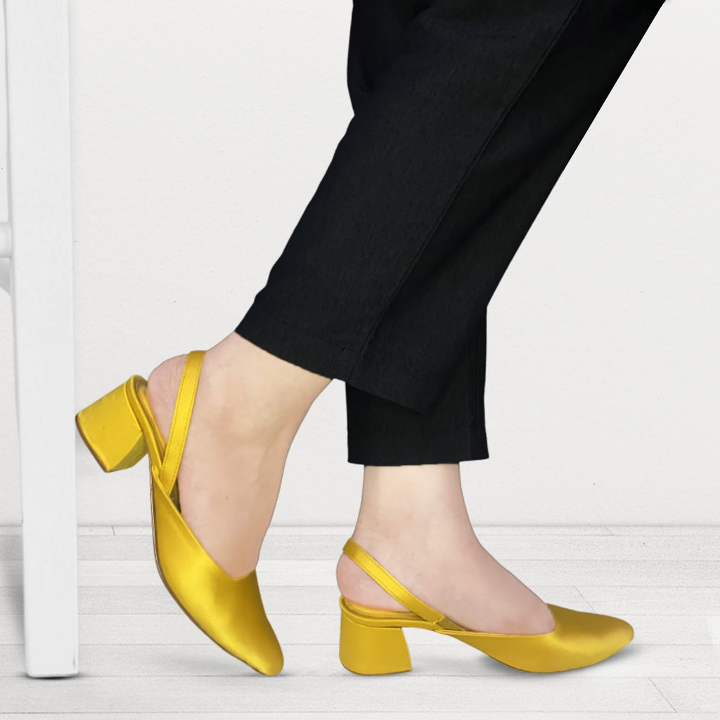 SHE'S MULES -  YELLOW - Finsha Shoes