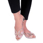LUXE BLOCK HEEL SLIPPER - GOLD
