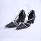 AYRA HEEL SANDLE - BLACK