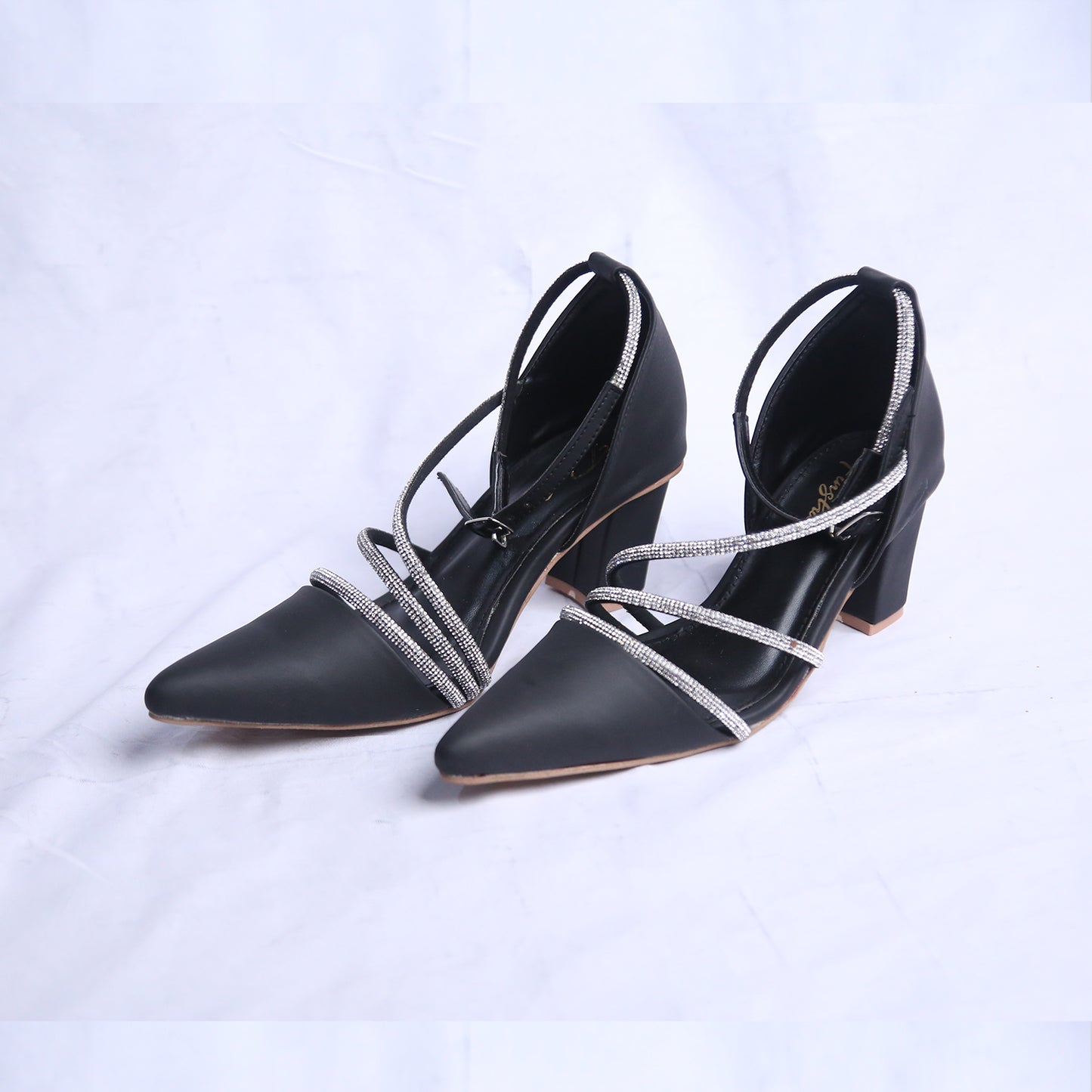 AYRA HEEL SANDLE - BLACK
