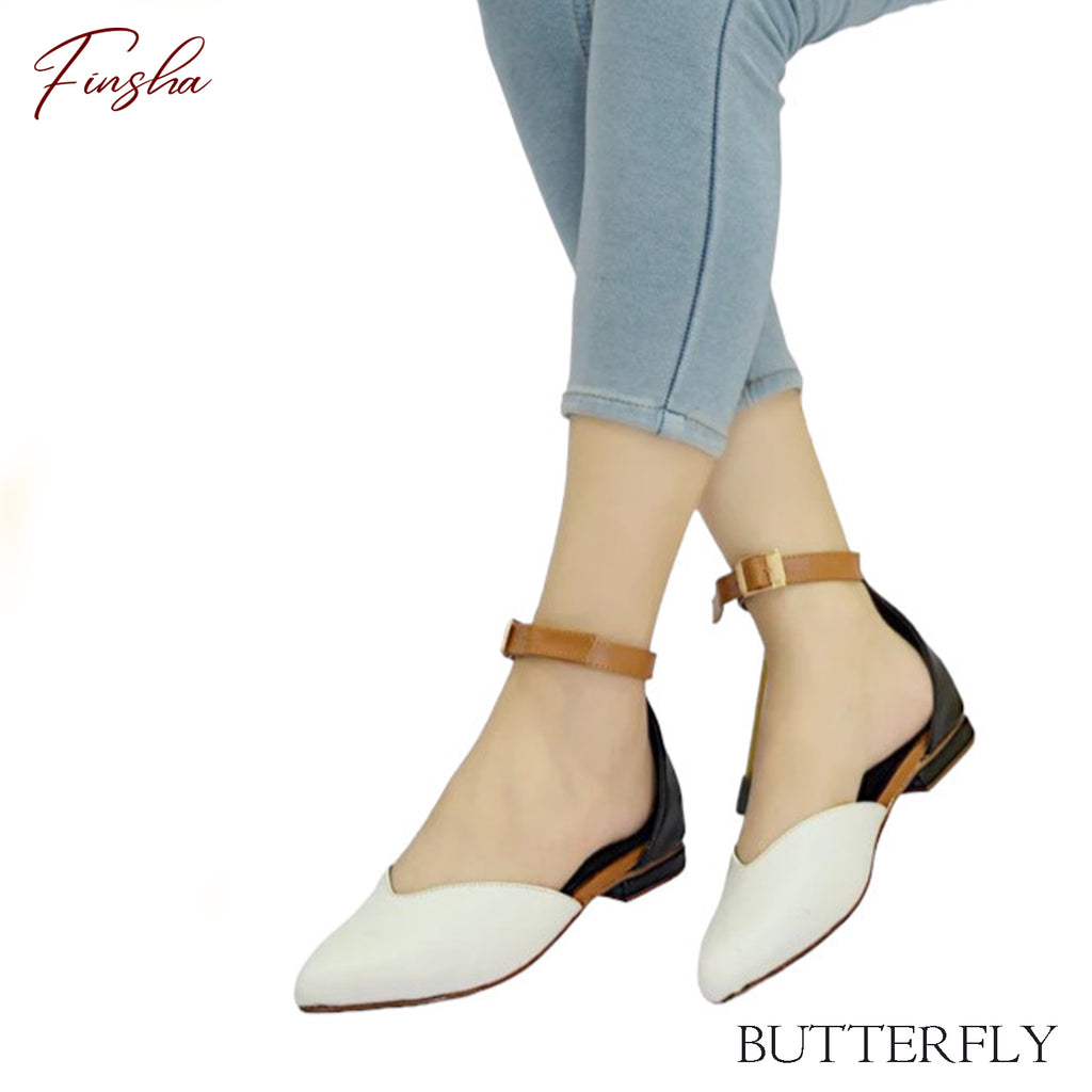 BUTTERFLY FLAT MULES - Finsha Shoes