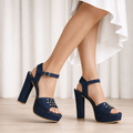 DENIM GLORIA 5 INCH PLATFORM HEEL - Finsha Shoes
