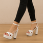CANDY 5 INCH PLATFORM HEEL - WHITE