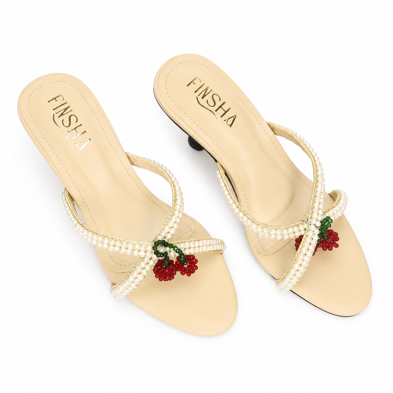 Cherry Rhinestone Sandals