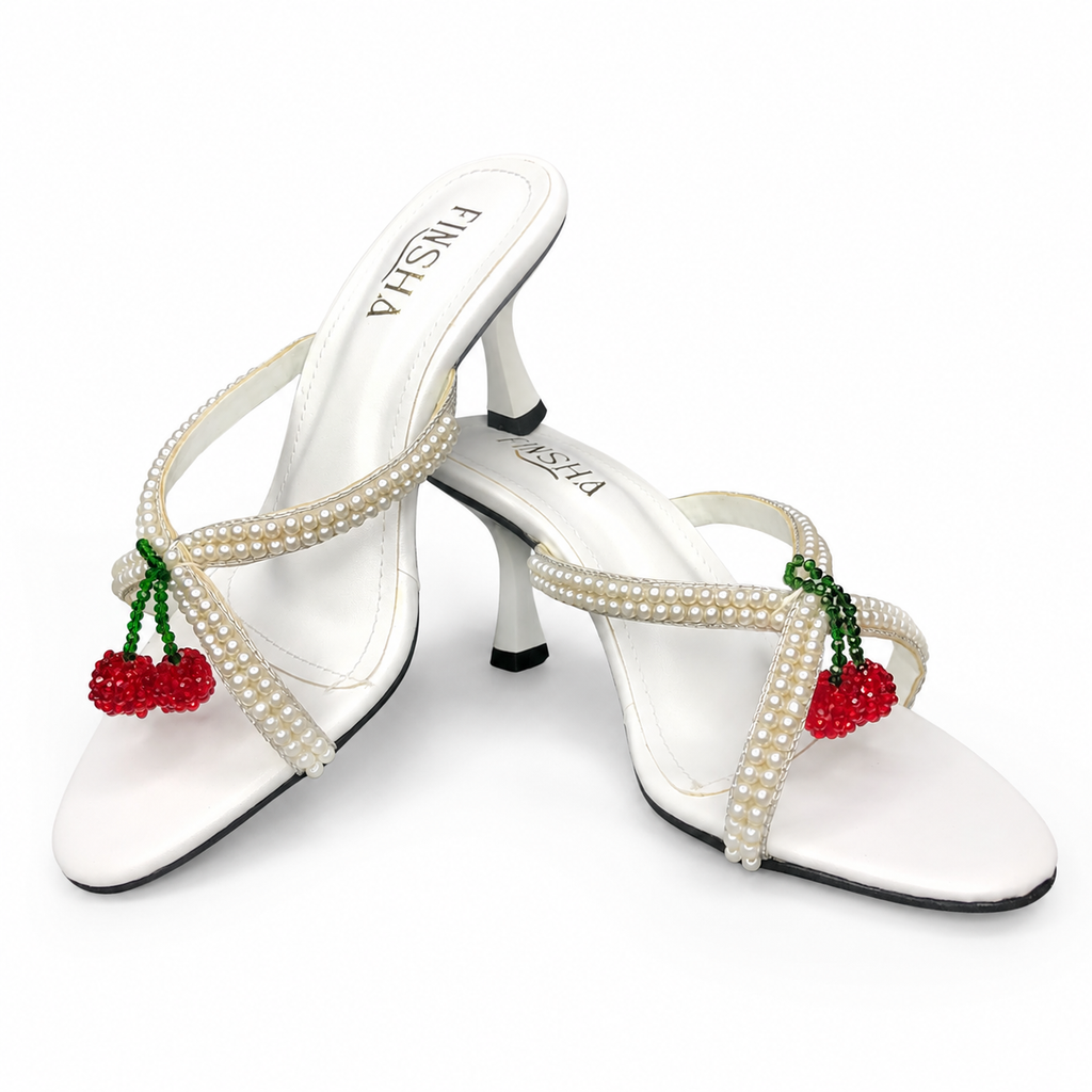Cherry Rhinestone Sandals