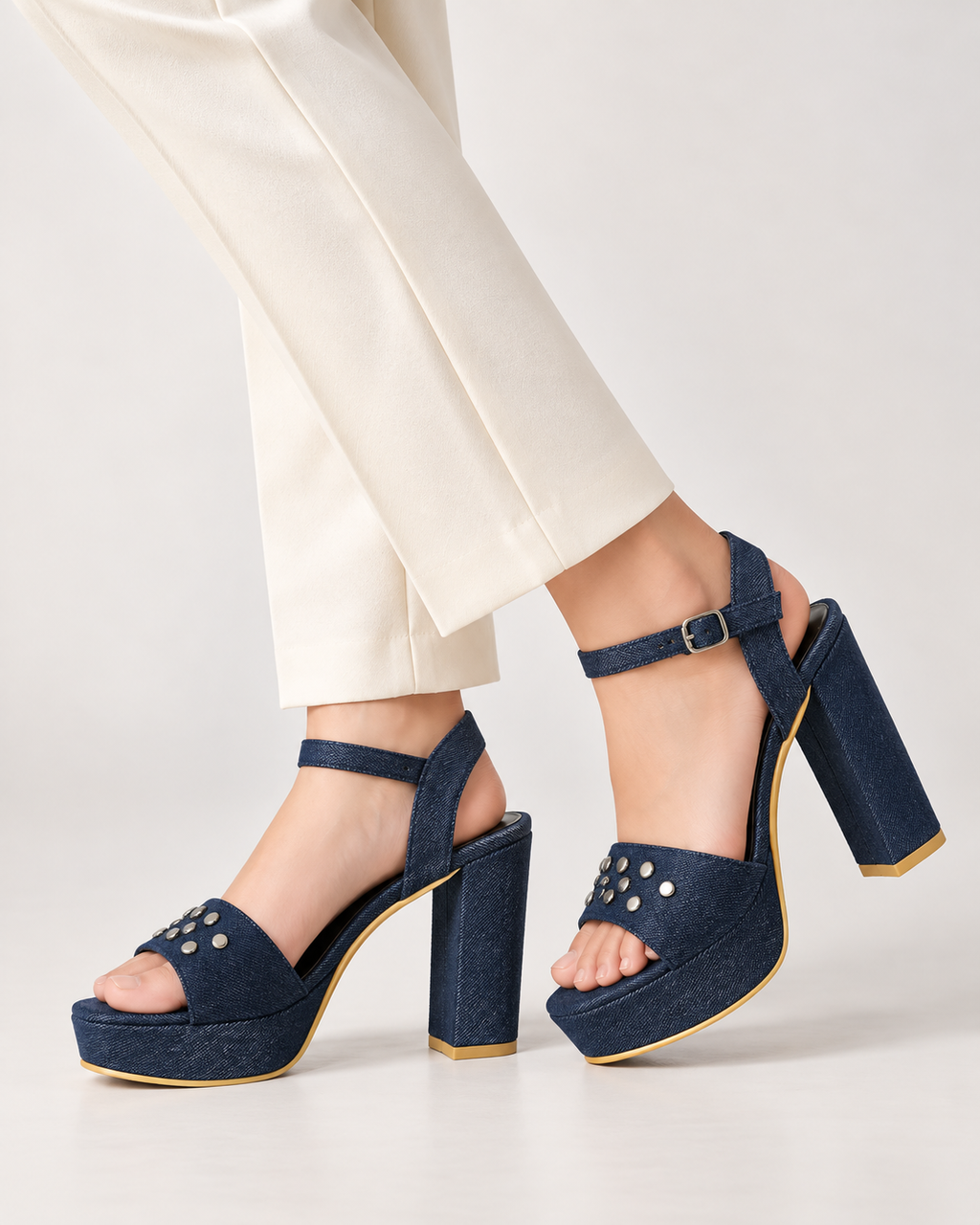 DENIM GLORIA 5 INCH PLATFORM HEEL