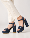 DENIM GLORIA 5 INCH PLATFORM HEEL