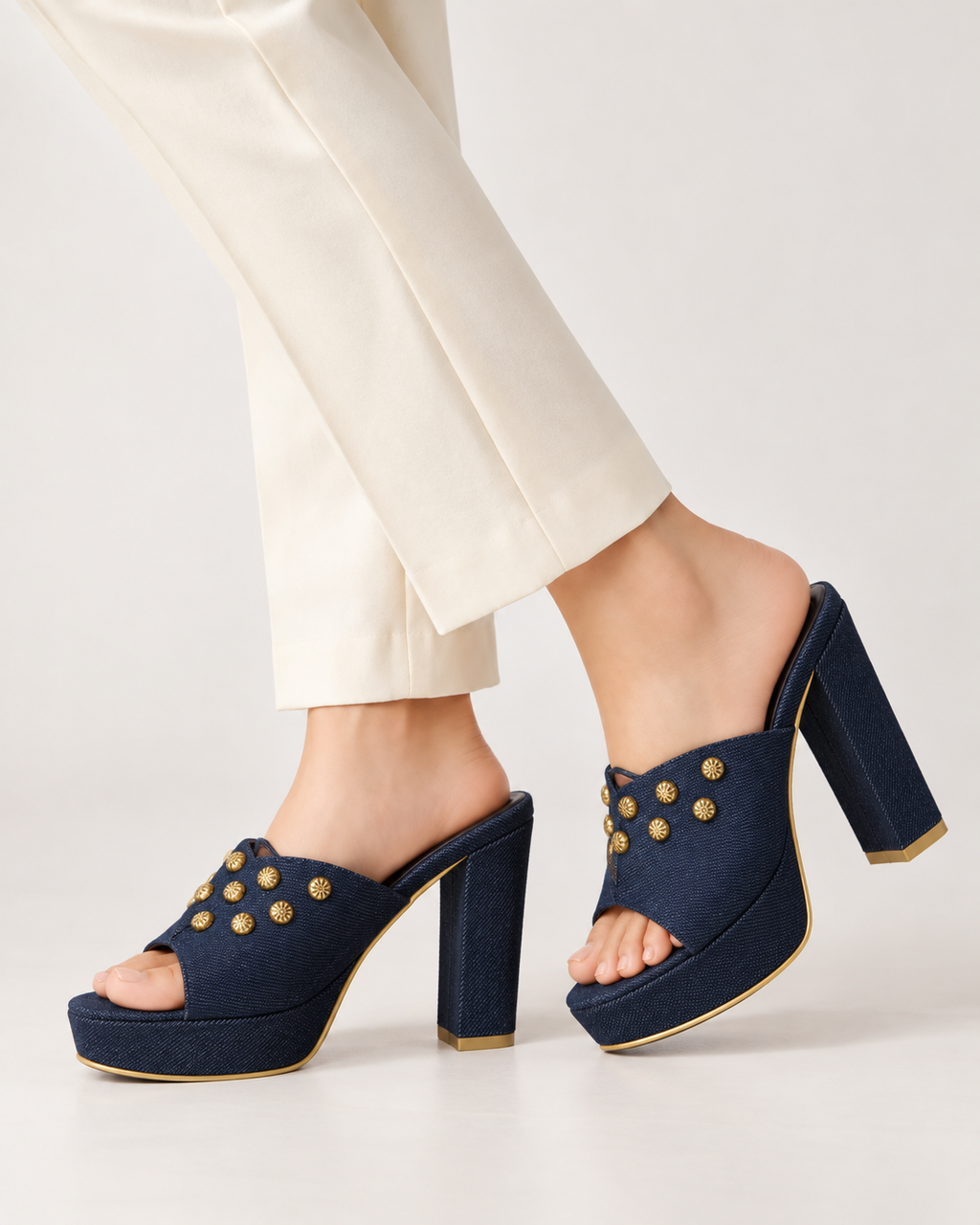 MISS DENIM 5 INCH PLATFORM HEEL