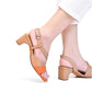 FRENCH BLOCK HEEL - ORANGE