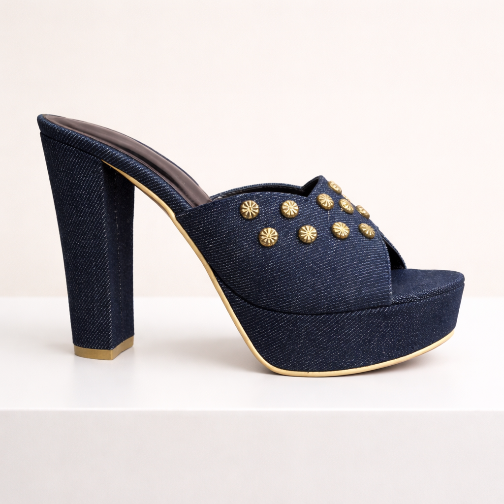 MISS DENIM 5 INCH PLATFORM HEEL - Finsha Shoes
