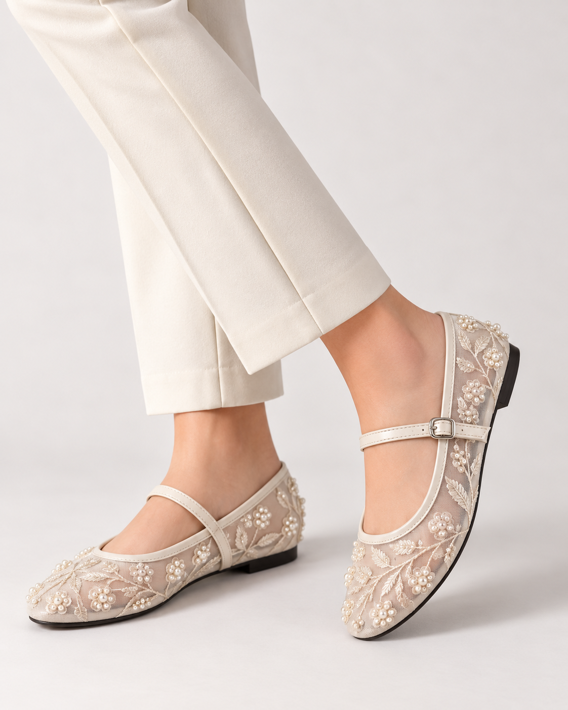 Embroidered Pumps