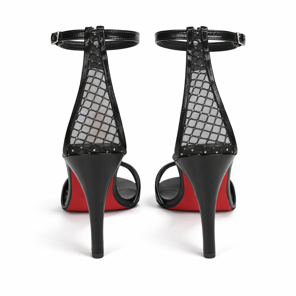 ZENDAYA NET 4 INCH FRENCH HEEL - Finsha Shoes