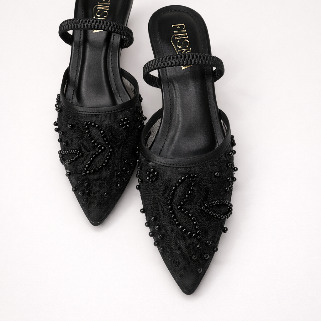 PEARLS HEEL SANDAL - Finsha Shoes