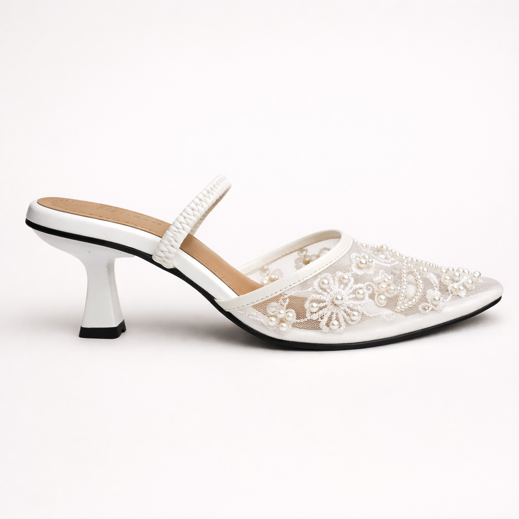 PEARLS HEEL SANDAL - Finsha Shoes