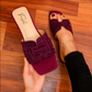 FESTIVE H FLAT SLIPPER - PURPLE