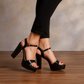 GLORIA 5 INCH PLATFORM HEEL - BLACK