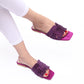 FESTIVE H FLAT SLIPPER - PURPLE