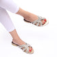 LIZZ FLAT SLIPPER - GOLD