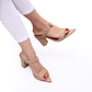 ARABIAN BLOCK HEEL - BEIGE