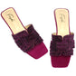 FESTIVE H FLAT SLIPPER - PURPLE