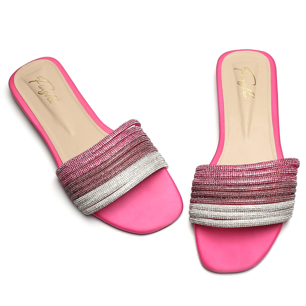 PARIWISH FLAT SLIPPER - PINK - Finsha Shoes