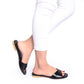 YSL FLAT SLIPPER - BLACK