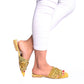 FESTIVE H FLAT SLIPPER - YELLOW